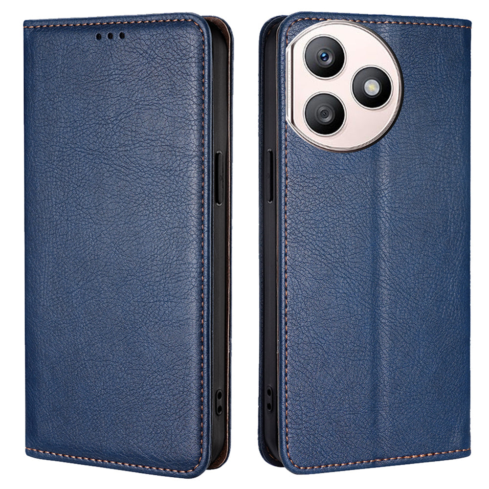 For Honor X50i+ 5G Case Anti-scratch PU Leather Magnetic Closing Wallet Card Slots Phone Cover - Blue For Honor X50i+ 5G Case Anti-scratch PU Leather Magnetic Closing Wallet Card Slots Phone Cover - Blue